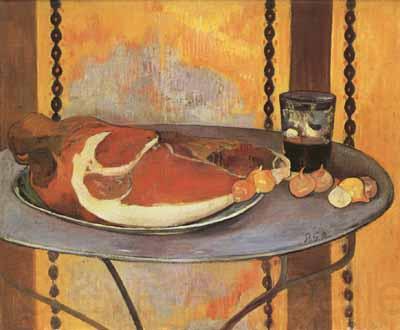 Paul Gauguin Still life with ham (mk07) Norge oil painting art